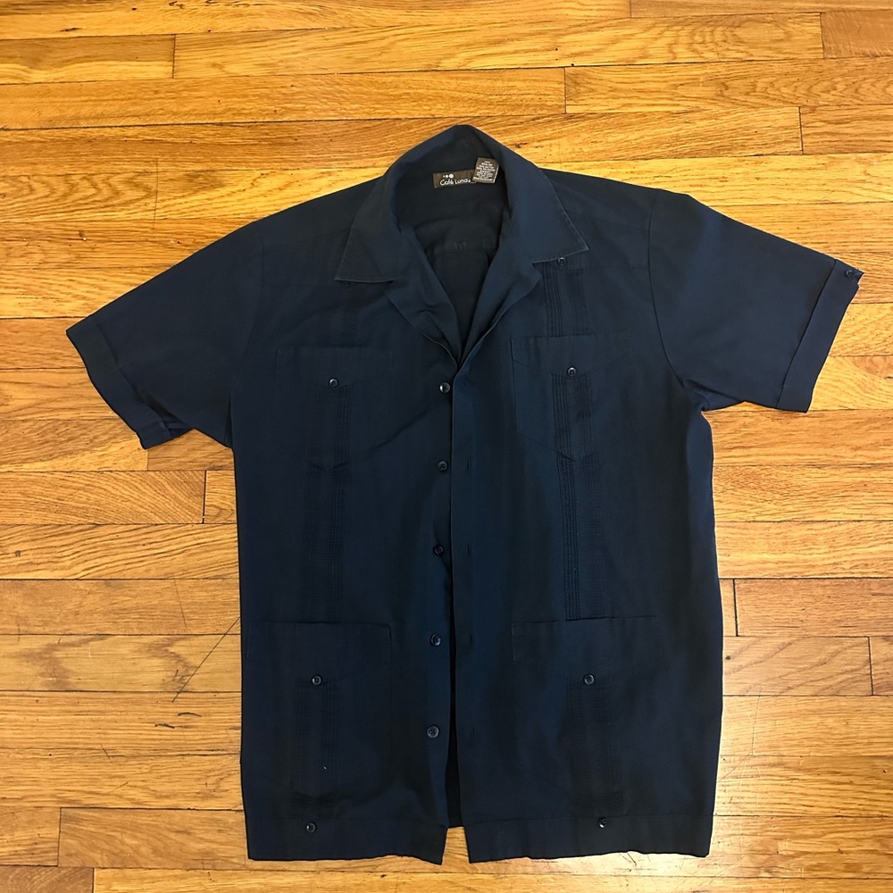 Black Guayabera Shirt (Men’s S)